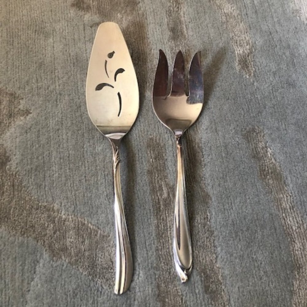 Silver plated serving set